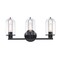 Designers Fountain Skylar 24.5 in. 3-Light Matte Black Vanity Light with Clear Glass Shades for Bathrooms D332M-3B-MB - alternate 1